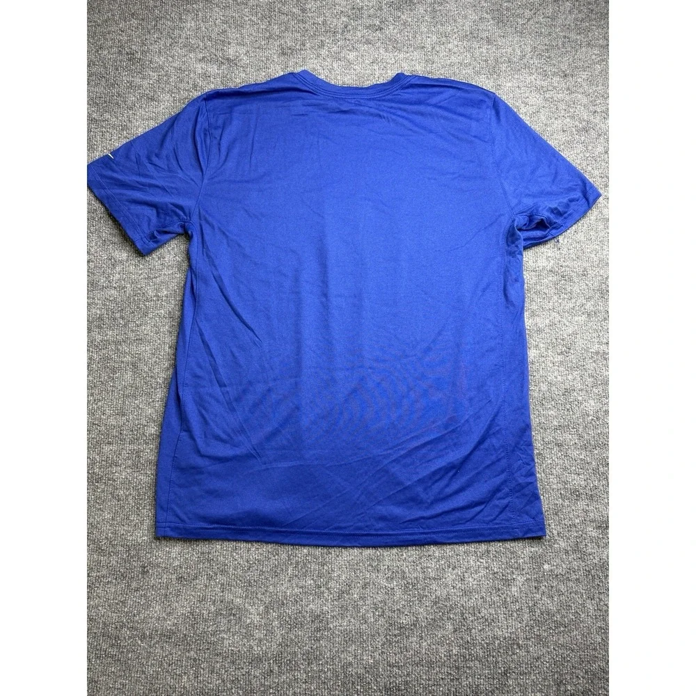 New York Giants football T shirt mens Large Nike blue athletic dri fit nfl